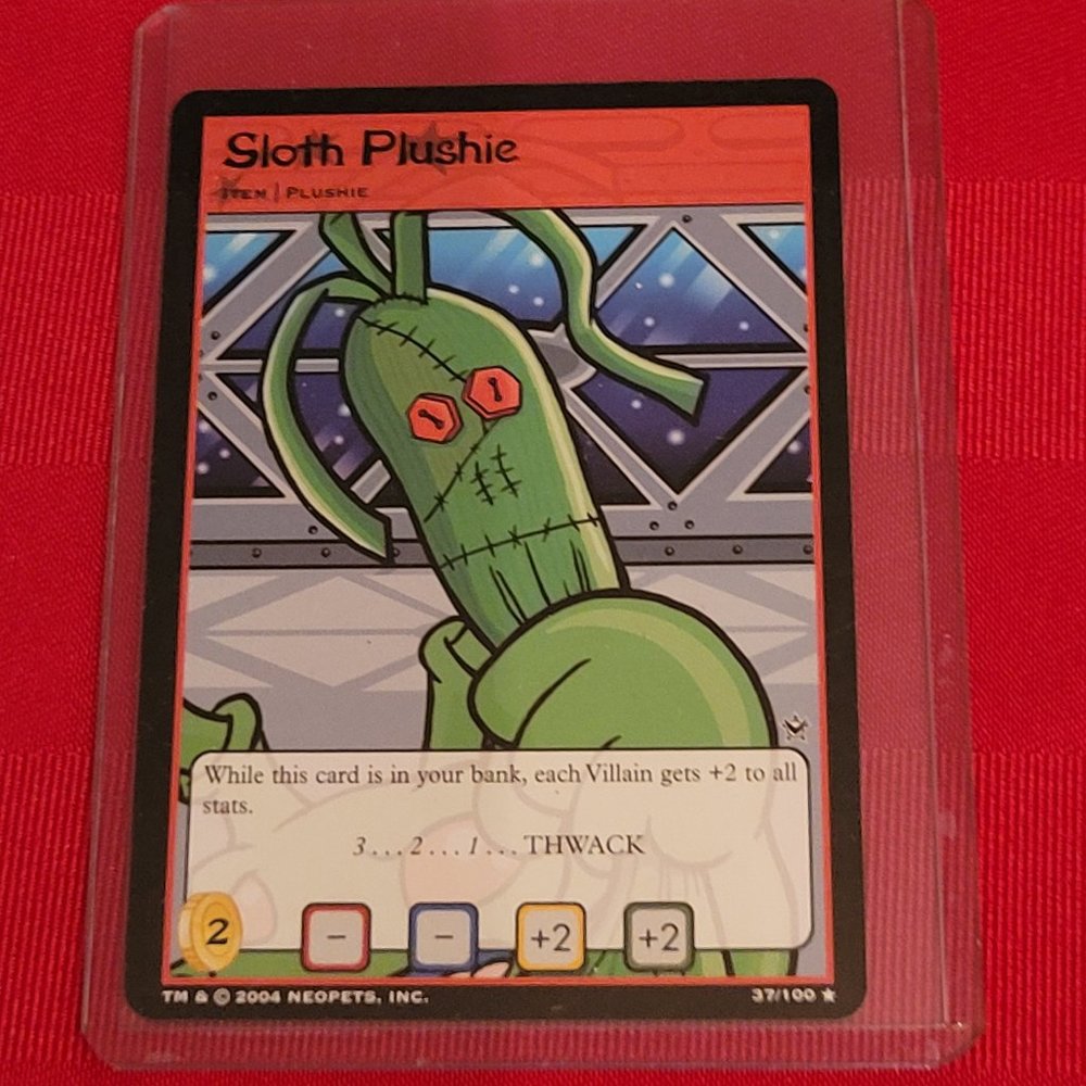 2004 NEOPETS, SLOTH PLUSHIE CARD!!!